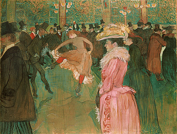羅德列克 Toulouse Lautrec Henri de跳舞練習 At The Moulin Rouge-The Dance